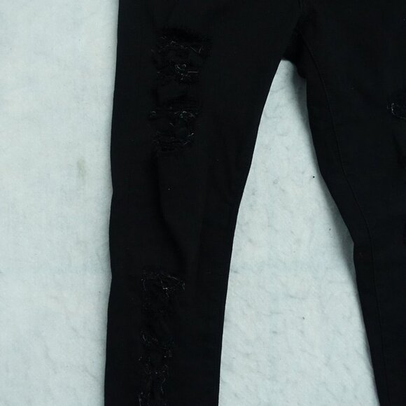 Frame Denim Le High Skinny Jeans Women's Size 24 Black Distressed Cotton - Picture 3 of 13